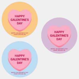 Niedliche, versammelte Gesprächsherzen Galentinsta Etiketten