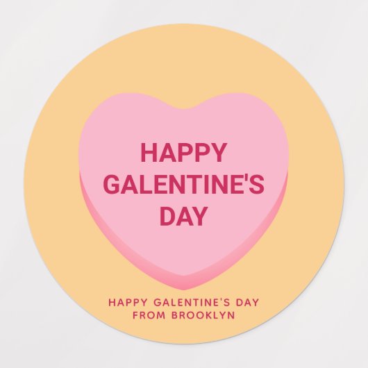 Niedliche, versammelte Gesprächsherzen Galentinsta Etiketten (Design 1)