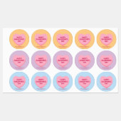 Niedliche, versammelte Gesprächsherzen Galentinsta Etiketten (Blatt)