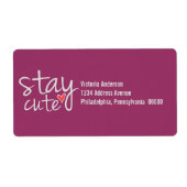 Niedliche Versandmarken bleibe, grau (Vorne)