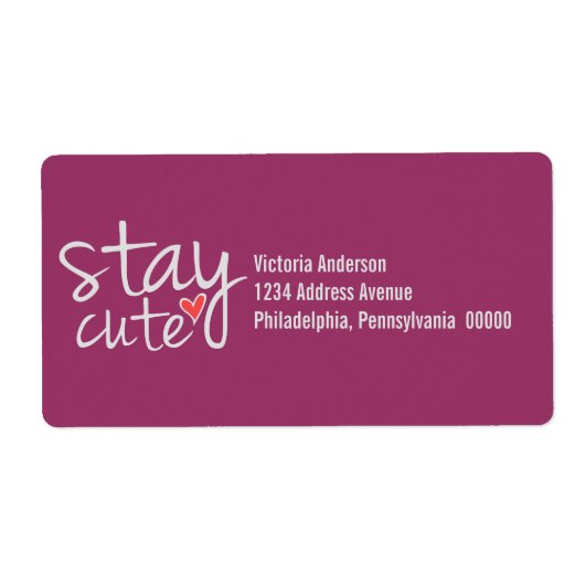 Niedliche Versandmarken bleibe, grau (Vorne)