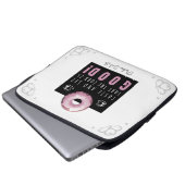 Niedliche Verse Psalm 34:8 mit Pink Doughnut Laptopschutzhülle (Vorne Knopf)