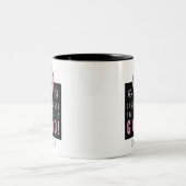 Niedliche Verse Psalm 34:8 mit Pink Doughnut Zweifarbige Tasse (Mittel)
