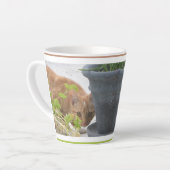 Niedliche Versteckung der Roten Katze Latte-Tasse Milchtasse (Linke Ecke)