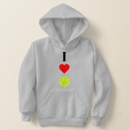 Niedliche Vertikale I Liebe/Herz-Tennis-Girls Hoodie (Ablage )