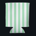 Niedliche vertikale Streifen mit schmaler, weißer  Dosenkühler<br><div class="desc">Vertikale Streifen Muster Design in schönen schick Minze grün Frühling Sommer Strand Farbe. Moderne gestreifte Wohngestaltung.</div>