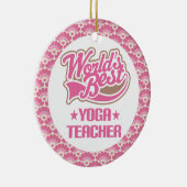 Niedliche Verzierung des Yoga-Lehrer-(Welten am Keramikornament (Rechts)
