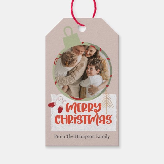 Niedliche Verzierungskarte für Familien- oder Gesc Geschenkanhänger (Vorderseite)