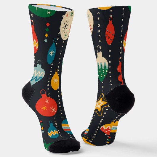 Niedliche Verzierungsmuster in marineblau Socken (Gewinkelt)