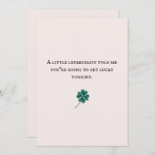 niedliche vierblättriges Kleeblatt Feiertagskarte (Vorne/Hinten)