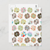 Niedliche vierblättriges Kleeblatt Postkarte (Vorne/Hinten)