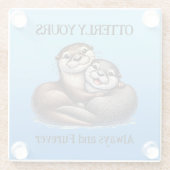 Niedliche vierteljährliche Stunden immer und immer Glasuntersetzer (Rückseite)