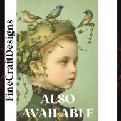 Niedliche Viktorianische Girl & Vines & Birds BD9  Seidenpapier