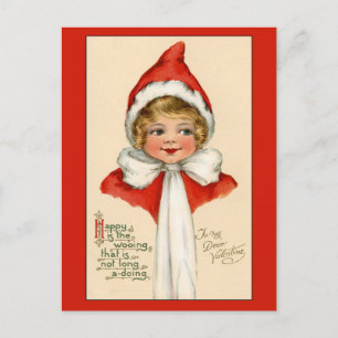 Niedliche Viktorianische Valentinkarte Feiertagspostkarte