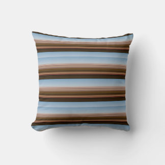 Niedliche, Vintag-blaubraune Streifen Kissen
