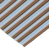 Niedliche, Vintag-blaubraune Streifen Kurzer Tischläufer (Ecke)