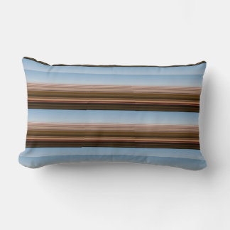 Niedliche, Vintag-blaubraune Streifen Lendenkissen