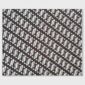 Niedliche Vintag-braun-weiße Java Ethnic Batik Geschenkpapier (Flach)