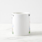 Niedliche Vintag Ostern Kaninchen Farbe Kaffeetasse (Mittel)