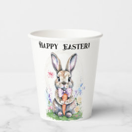 Niedliche Vintag Ostern Kaninchen Farbe Pappbecher