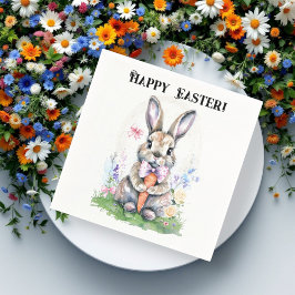 Niedliche Vintag Ostern Kaninchen Farbe Serviette