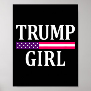 Niedliche Vintage Abstimmung Trump Girl Republikan Poster