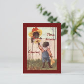Niedliche Vintage Afroamerikanerin Valentine Postc Postkarte (Stehend Vorderseite)
