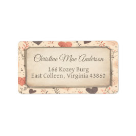 Niedliche Vintage Anschrift / Versand / Book Label Adressaufkleber