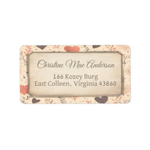 Niedliche Vintage Anschrift / Versand / Book Label Adressaufkleber