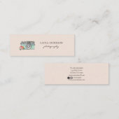 Niedliche Vintage Aquarellkamera Mini Visitenkarte (Vorne/Hinten)