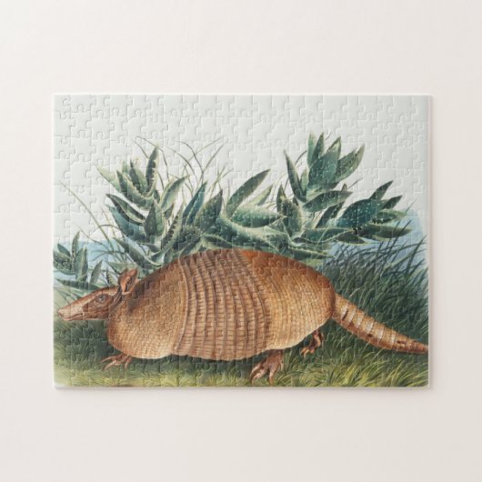 Niedliche Vintage Armadillo Illustration Puzzle (Horizontal)