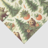 Niedliche Vintage Bärendarstellung Seidenpapier (Ausschnitt)