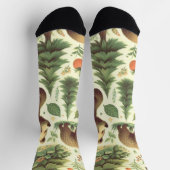 Niedliche Vintage Bärendarstellung Socken (Oben)