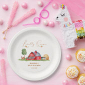 Niedliche Vintage Bauern Markt Barnyard Baby Dusch Pappteller (Party)