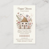 Niedliche Vintage Betreuung im Blumenhaus Visitenkarte (Vorderseite)