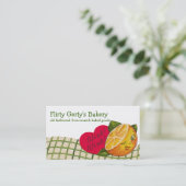 Niedliche Vintage blinzelnde orange kochende Visitenkarte (Stehend Vorderseite)