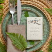 Niedliche Vintage Bluebirds Hochzeitseinladungen Einladung