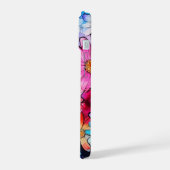 Niedliche Vintage Blume Kunst, Kultur iPhone 15 Hülle (Linke Seite)