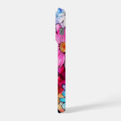 Niedliche Vintage Blume Kunst, Kultur iPhone Hülle (Linke Seite)