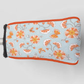 Niedliche Vintage Blume Schmetterlingsmuster Golf Headcover (Vorderseite)