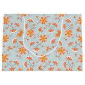 Niedliche Vintage Blume Schmetterlingsmuster Große Geschenktüte (Vorderseite)