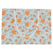 Niedliche Vintage Blume Schmetterlingsmuster Große Geschenktüte (Rückseite)