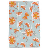 Niedliche Vintage Blume Schmetterlingsmuster Mittlere Geschenktüte (Rückseite)