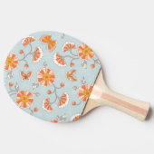 Niedliche Vintage Blume Schmetterlingsmuster Tischtennis Schläger (Seitenansicht)