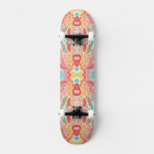Niedliche Vintage Blume Skateboard (Vorderseite)