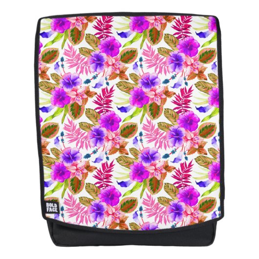 Niedliche Vintage Blumenmuster Rucksack (Vorderseite)