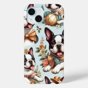 Niedliche Vintage Boston Terrier Illustration Case-Mate iPhone Hülle