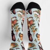 Niedliche Vintage Boston Terrier Illustration Socken (Oben)