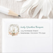 Niedliche Vintage Boy Bunny Rücksendeadresse (Insitu)