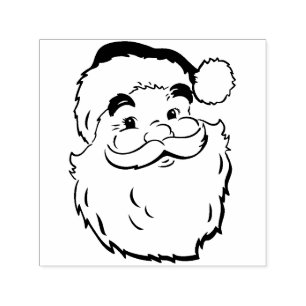 Niedliche Vintage Briefmarke des Weihnachtsmanns Permastempel